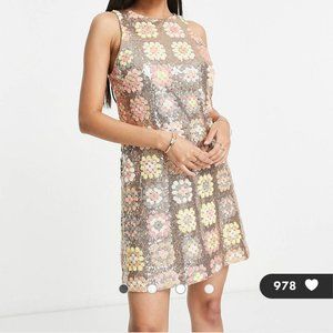 BNWT & Other Stories Sleeveless Sequin Mini Dress_size 0